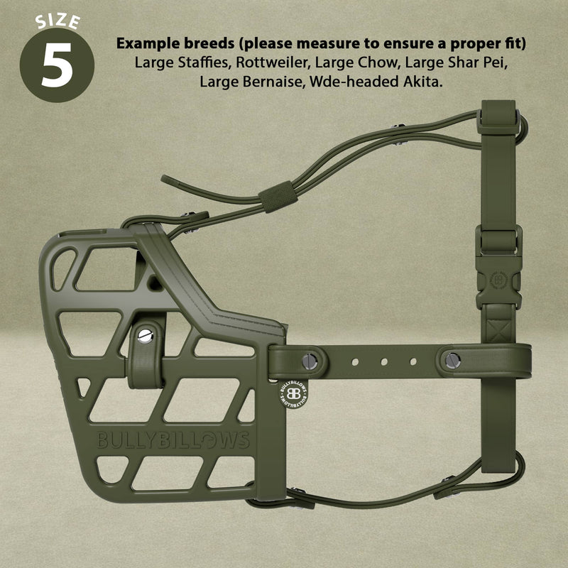 Premium Comfort Muzzle | x2 Additional Head Straps - Khaki
