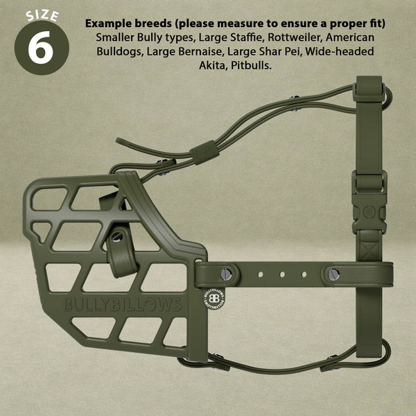 Premium Comfort Muzzle | x2 Additional Head Straps - Khaki