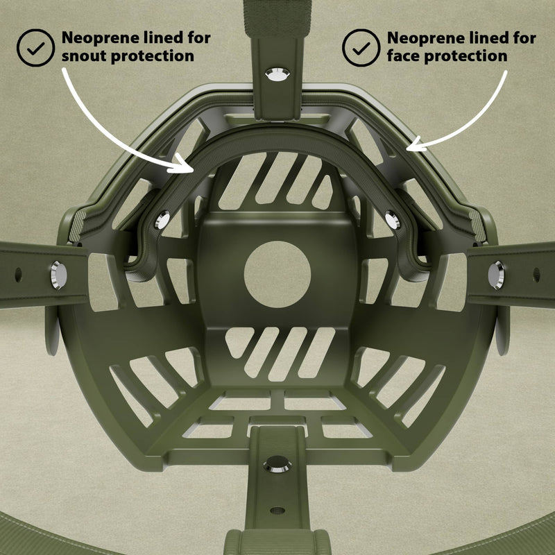 Premium Comfort Muzzle | x2 Additional Head Straps - Khaki