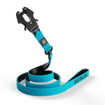 1.4m Swivel Combat Lead | Neoprene Lined, Secure Rated Clip with Soft Handle - Light Blue