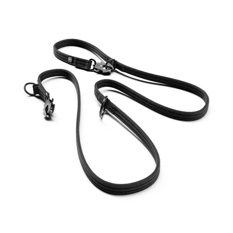 Lightweight Training Double Ended Dog Lead | 2m Length - Black