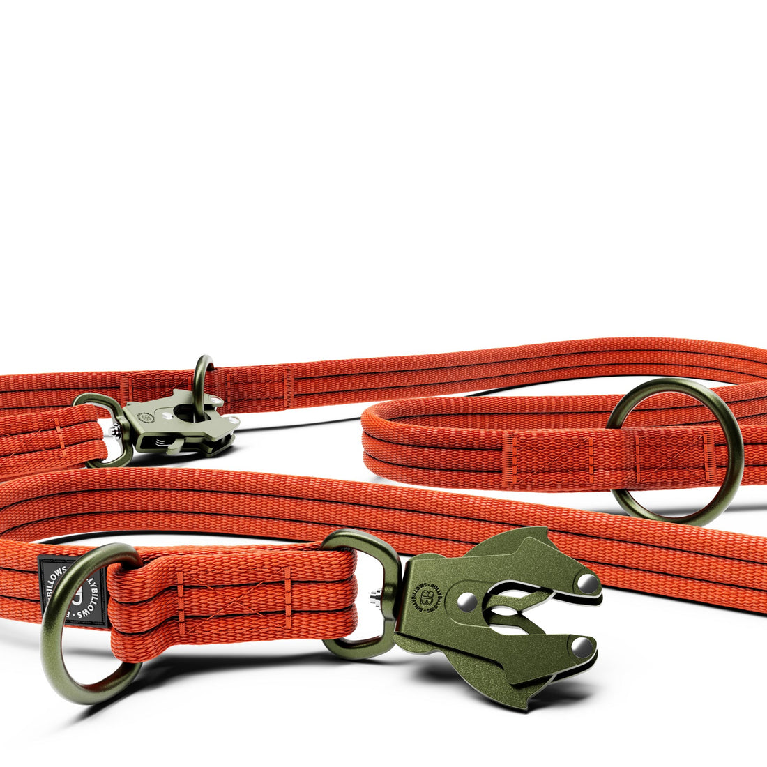 featured image of Lightweight Training Double Ended Dog Lead | 2m Length - Burnt Orange x Khaki