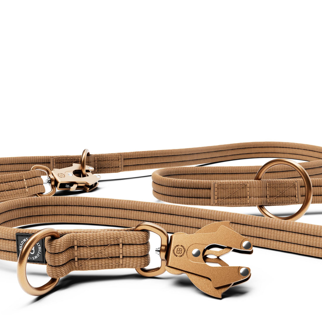 featured image of Lightweight Training Double Ended Dog Lead | 2m Length - Tan x Tan