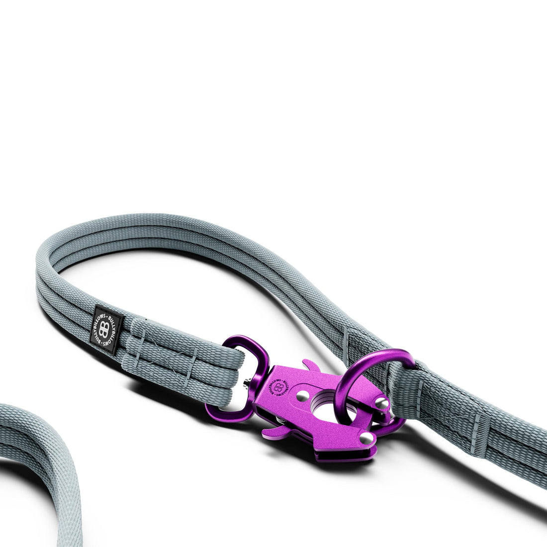featured image of Lightweight Training Double Ended Dog Lead | 2m Length - Purple x Metal Grey