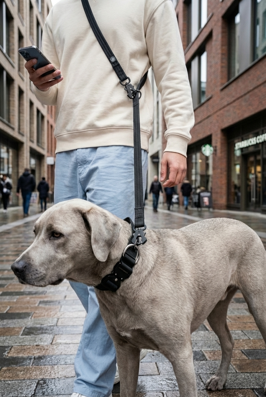 featured image of Lightweight Training Double Ended Dog Lead | 2m Length - Pink