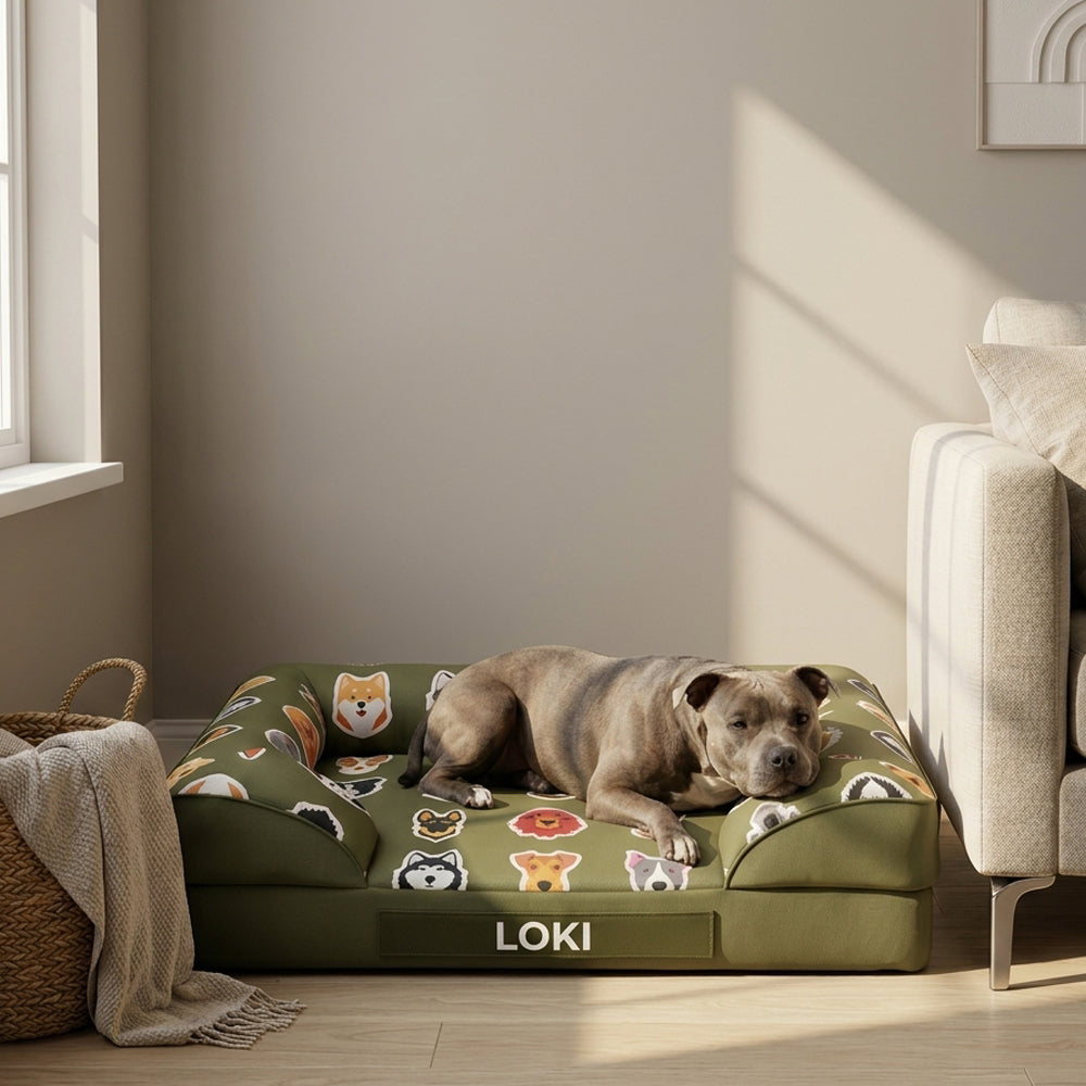 featured image of Luxury Dog Bed - Beige Edition | Add your dogs name