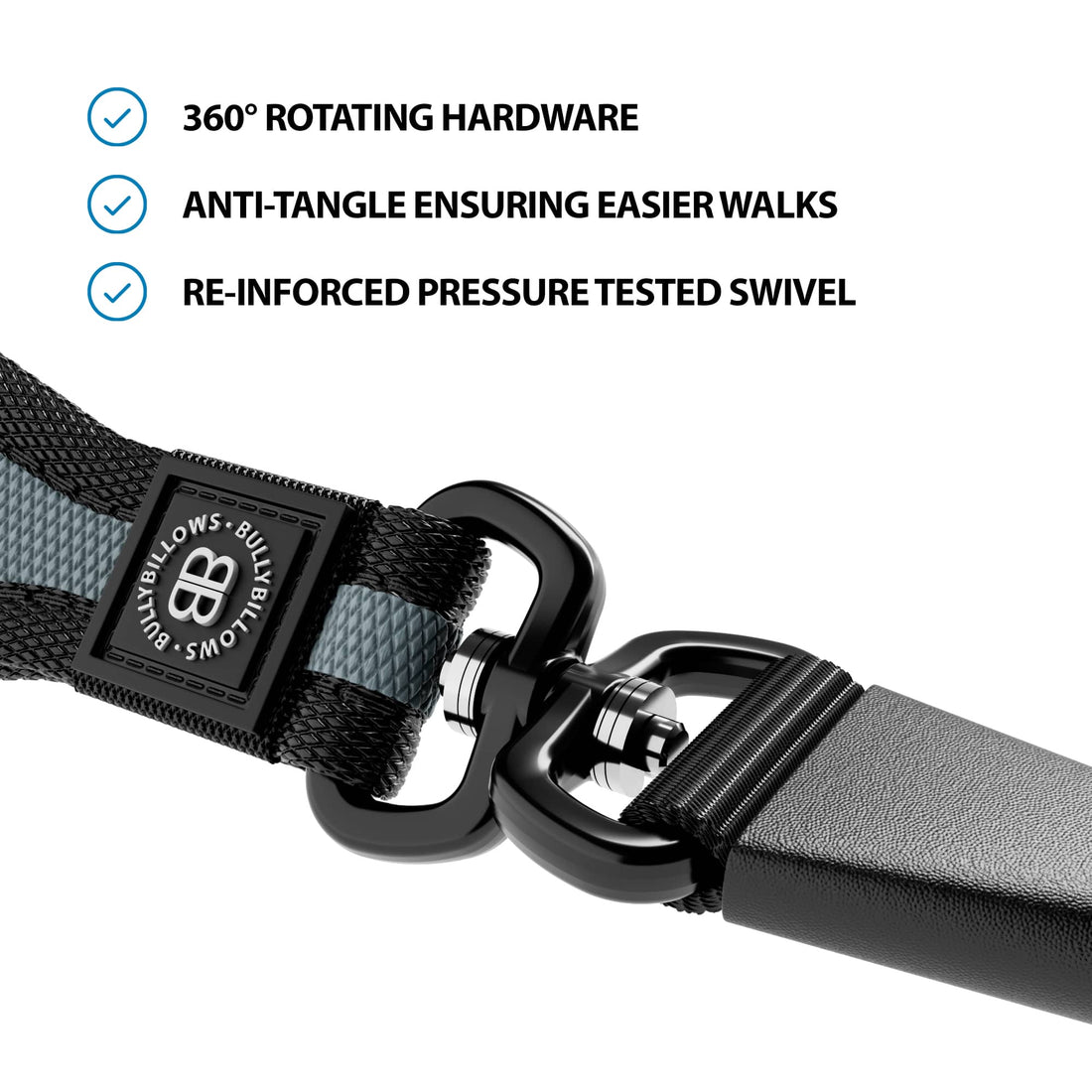 featured image of Slip Training Lead | Anti Pull & No Choking -  Grey