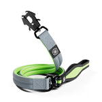 1.2m Mini Combat Lead | Foam & Neoprene Lined with Soft Handle - Metal Grey & Neon