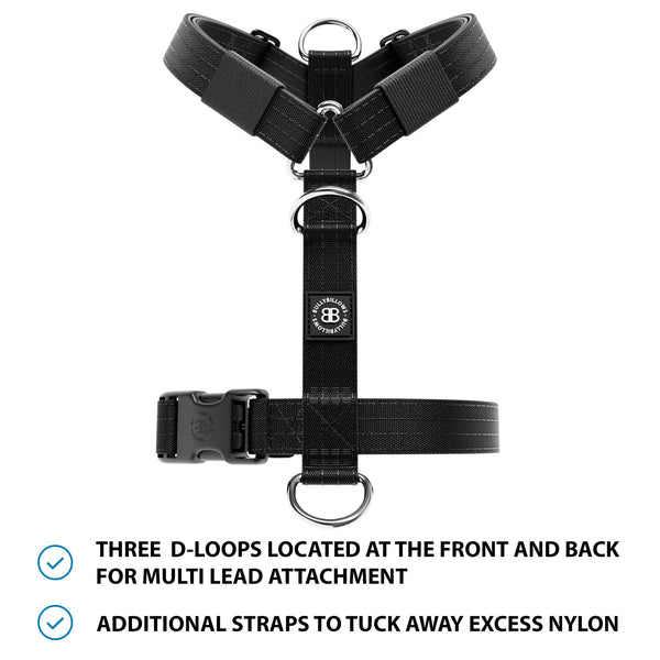 Mini Training Anti Pull TRI-Harness® | Small Breeds - Black