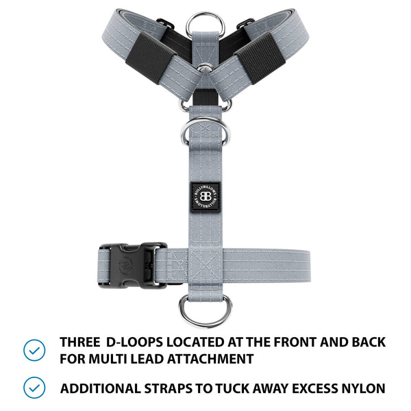 Mini Training Anti Pull TRI-Harness® | Small Breeds - Metal Grey