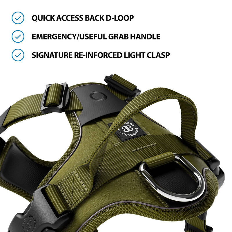 Anti Pull Hurricane Harness - With Handle - Olive Green