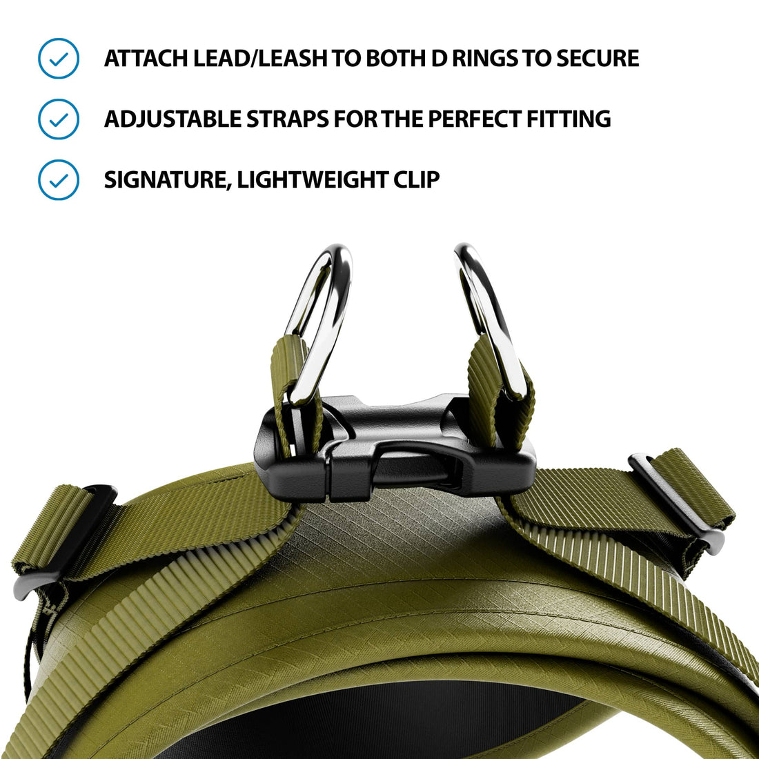 featured image of Boomerang Harness - XS-M Breeds - Olive Green