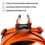 Boomerang Harness - Non Restrictive, Lightweight, Small - Medium Breeds - Orange