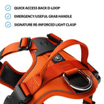 Hurricane Harness - Non Restrictive, With Handle, Adjustable & Reflective - All Breeds - Orange