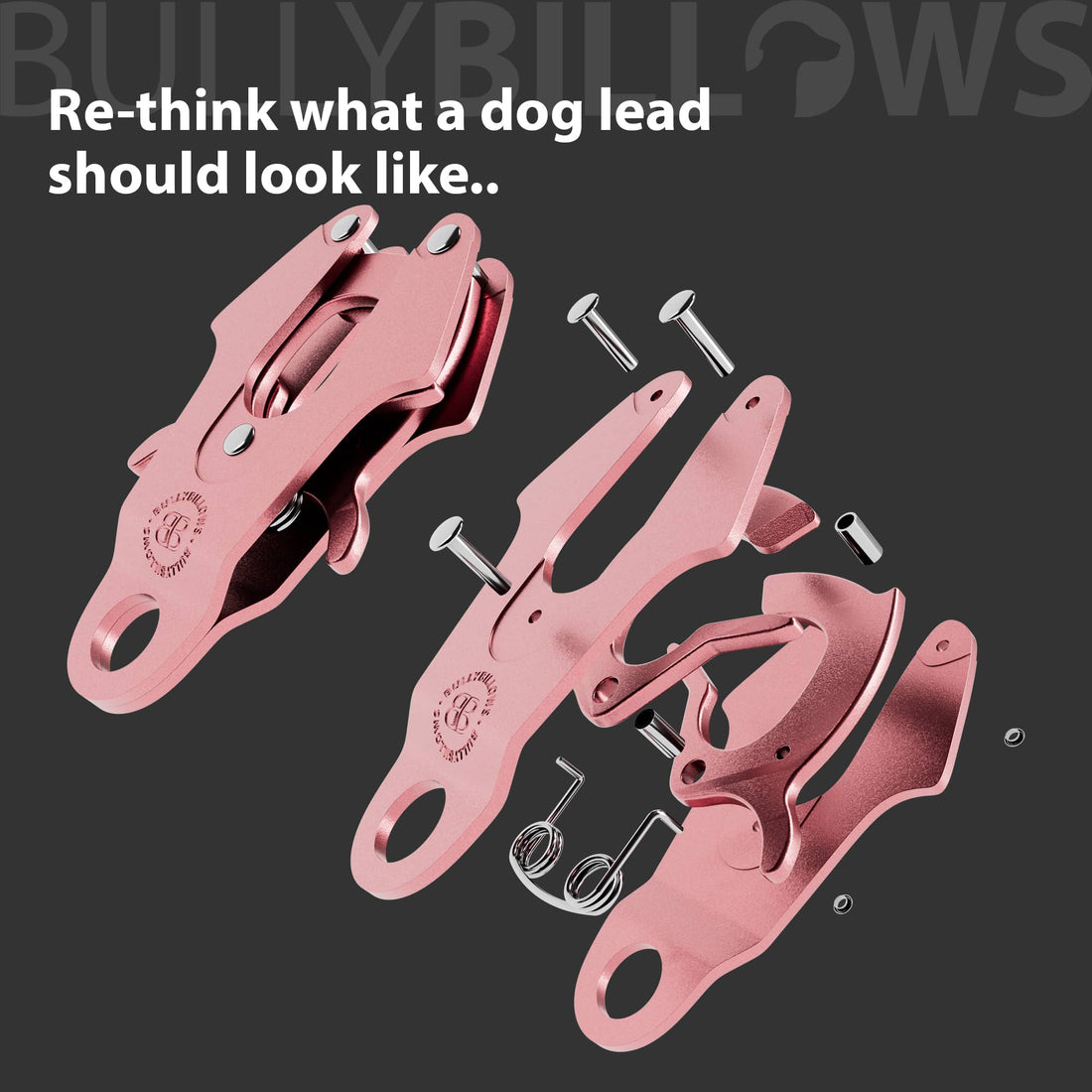 featured image of 1.4m Lighter Swivel Combat Lead | Anti-Tangle & Secure Clip - Pink x Pink