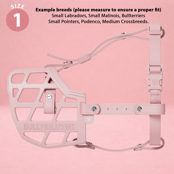 Premium Comfort Muzzle | x2 Additional Head Straps - Pink