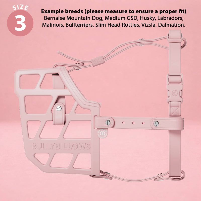 Premium Comfort Muzzle | x2 Additional Head Straps - Pink