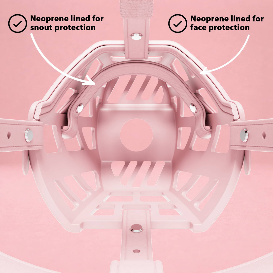 featured image of Premium Comfort Muzzle | x2 Additional Head Straps - Pink
