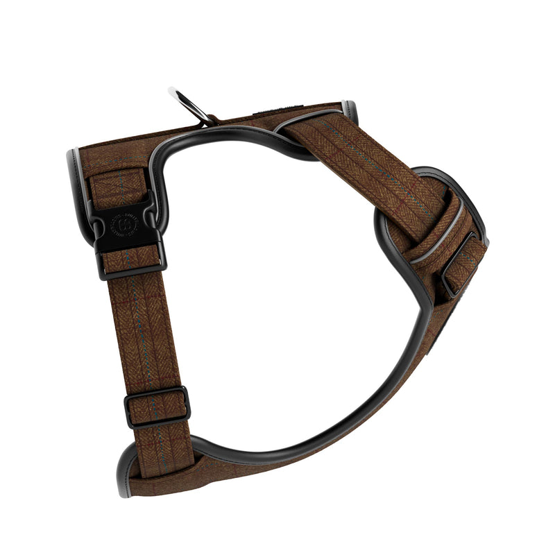 Premium Comfort Herringbone Harness | Non Restrictive - Classic Tan