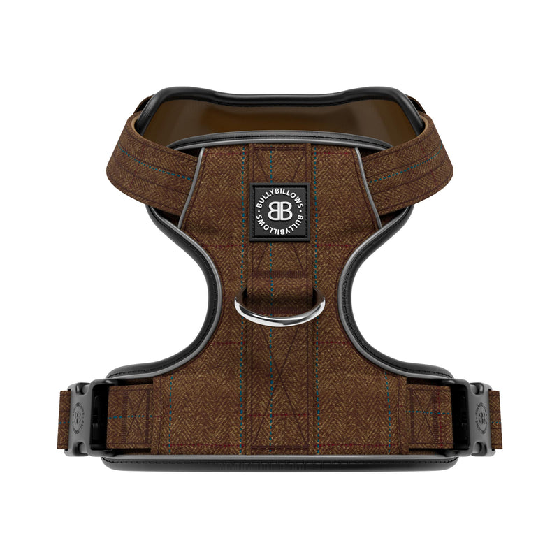 Premium Comfort Herringbone Harness | Non Restrictive - Classic Tan