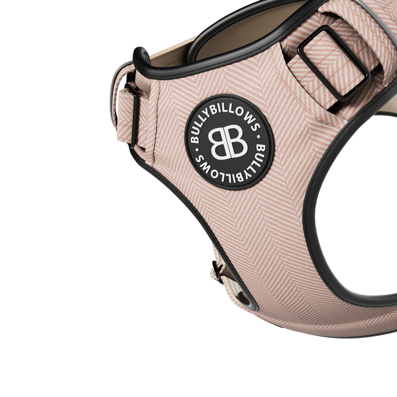 Premium Comfort Herringbone Harness | Non Restrictive - Elegant Cream