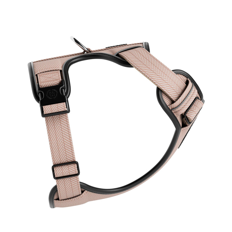 Premium Comfort Herringbone Harness | Non Restrictive - Elegant Cream