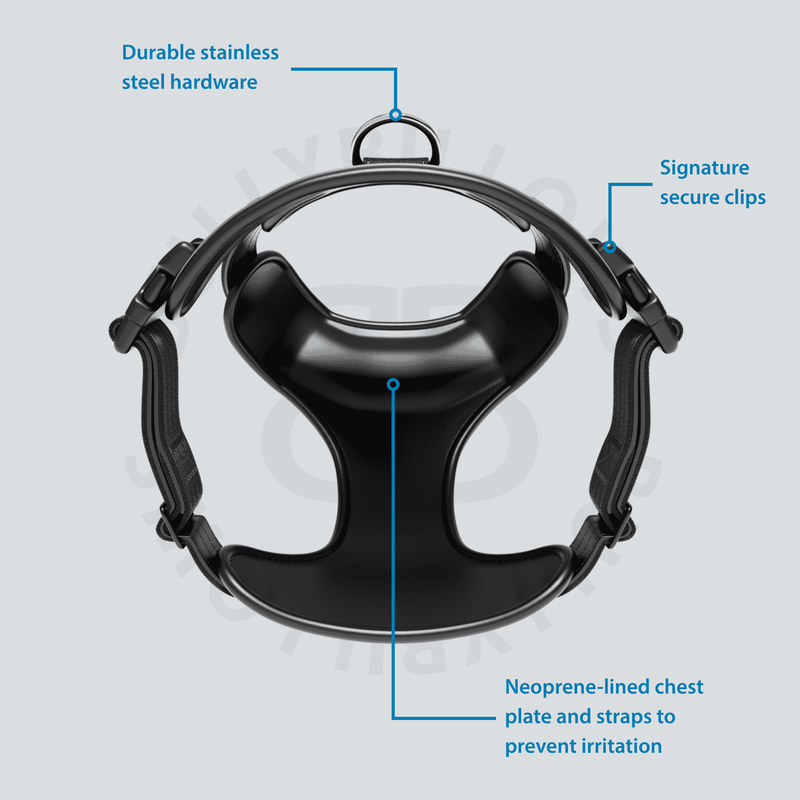 Comfort Premium Harness | Non Restrictive - Black