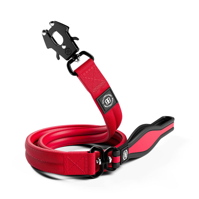 Mini Combat Loop 4cm Combat® Collar | With Handle & Rated Clip - Red v2.0 – BullyBillows