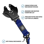1.4m Swivel Combat Lead | Neoprene Lined, Secure Rated Clip with Soft Handle - Blue