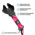 1.4m Swivel Combat Lead | Neoprene Lined, Secure Rated Clip with Soft Handle - CAMO Bubblegum
