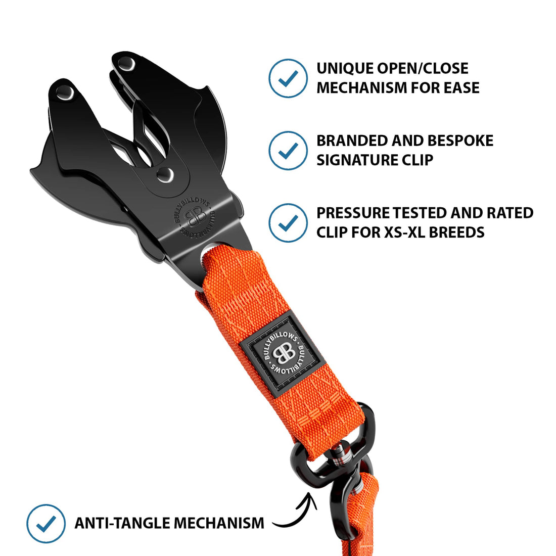 featured image of 1.4m Swivel Combat Lead | Anti-Tangle & Secure Clip - Orange