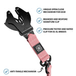 1.4m Swivel Combat Lead | Neoprene Lined, Secure Rated Clip with Soft Handle - Pink