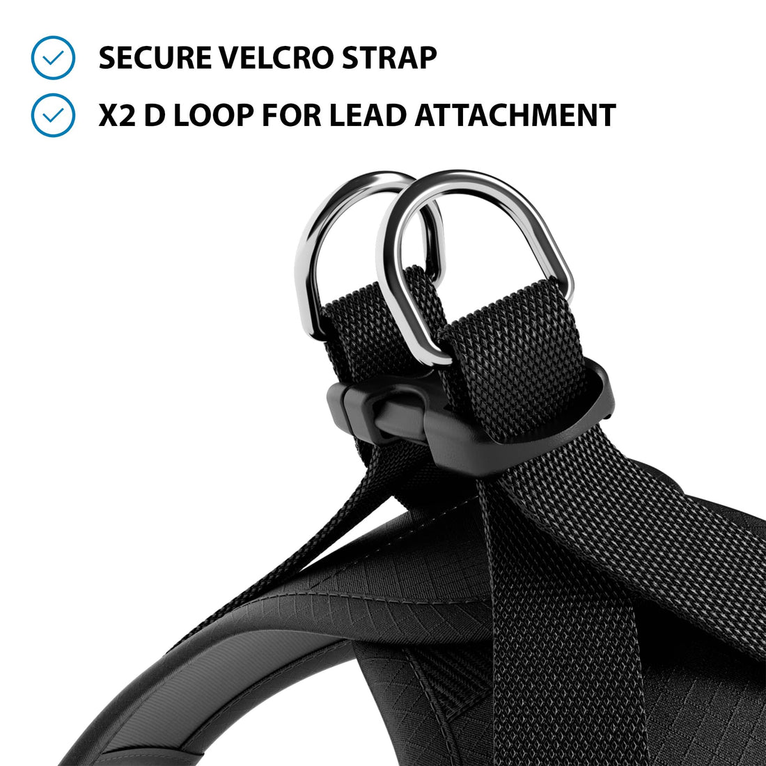 featured image of Step in Harness | XS-M Breeds - Black