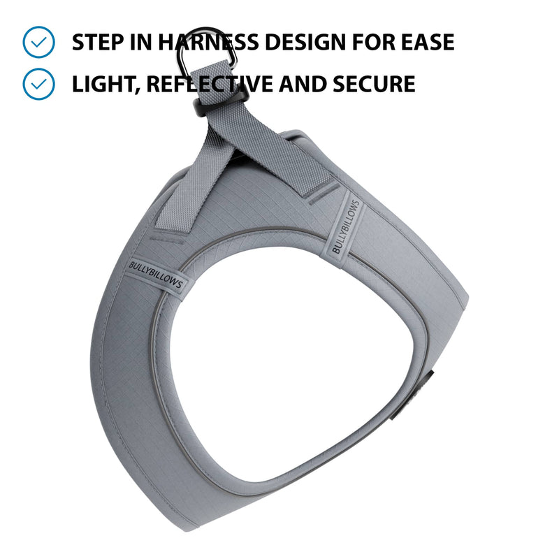 Step in Harness | XS-M Breeds - Grey