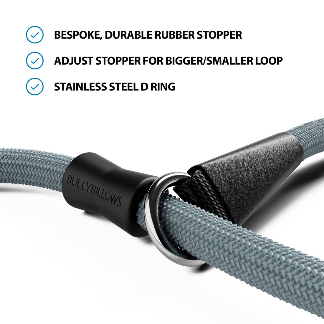 featured image of Slip Training Lead | Anti Pull & No Choking -  Grey