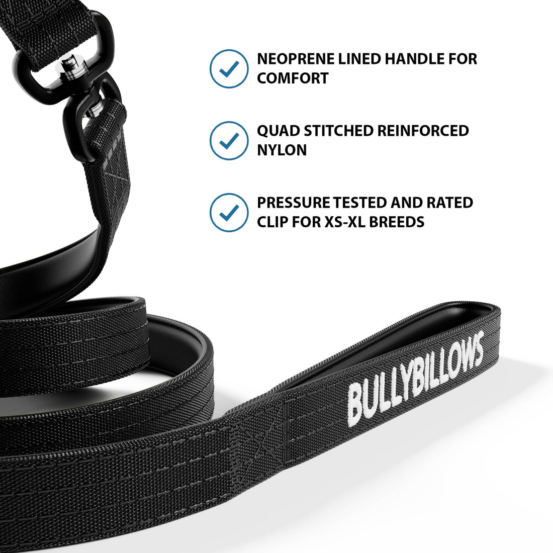 featured image of 1.4m Lighter Swivel Combat Lead | Anti-Tangle & Secure Clip - Black x Black