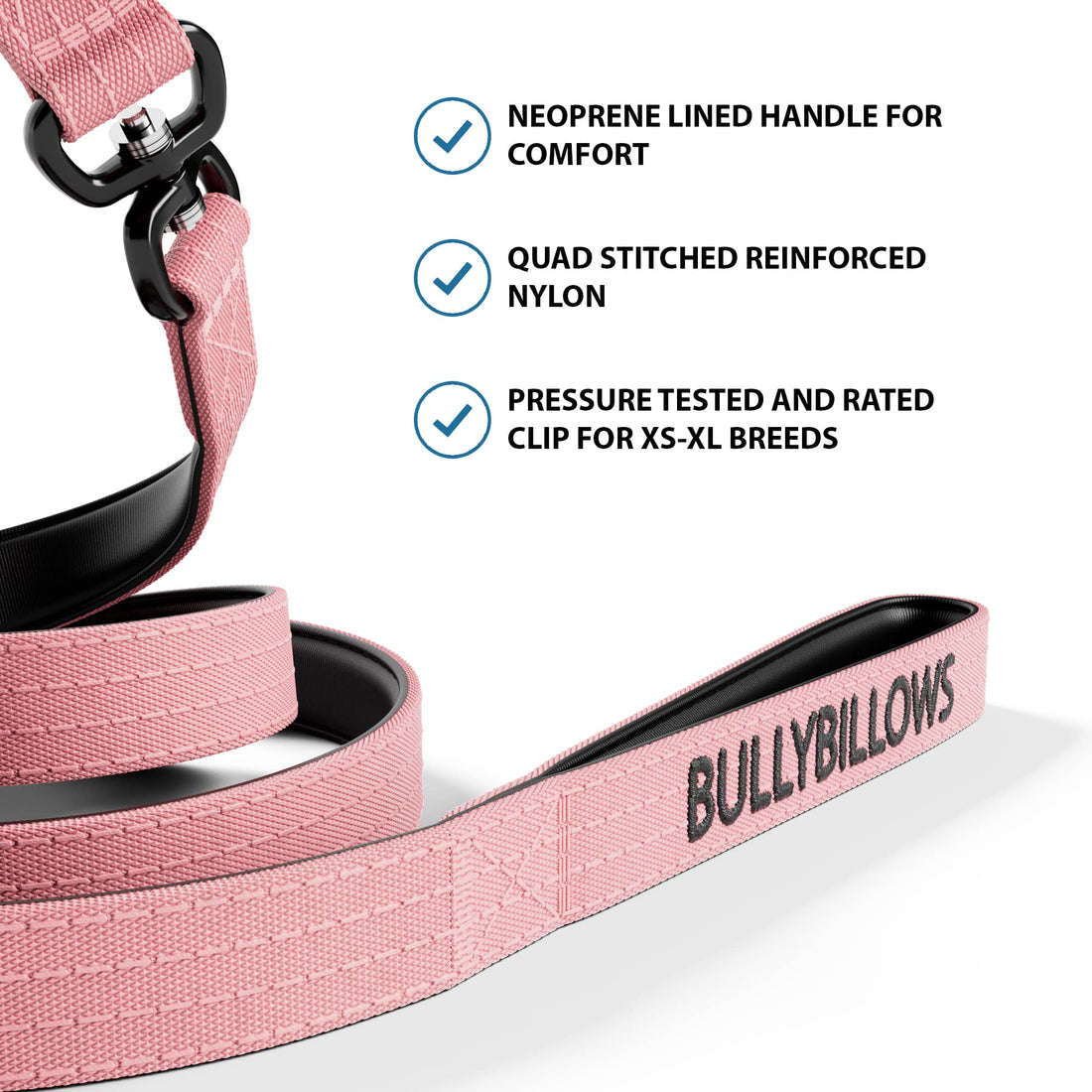 featured image of 1.4m Swivel Combat Lead | Anti-Tangle & Secure Clip - Pink
