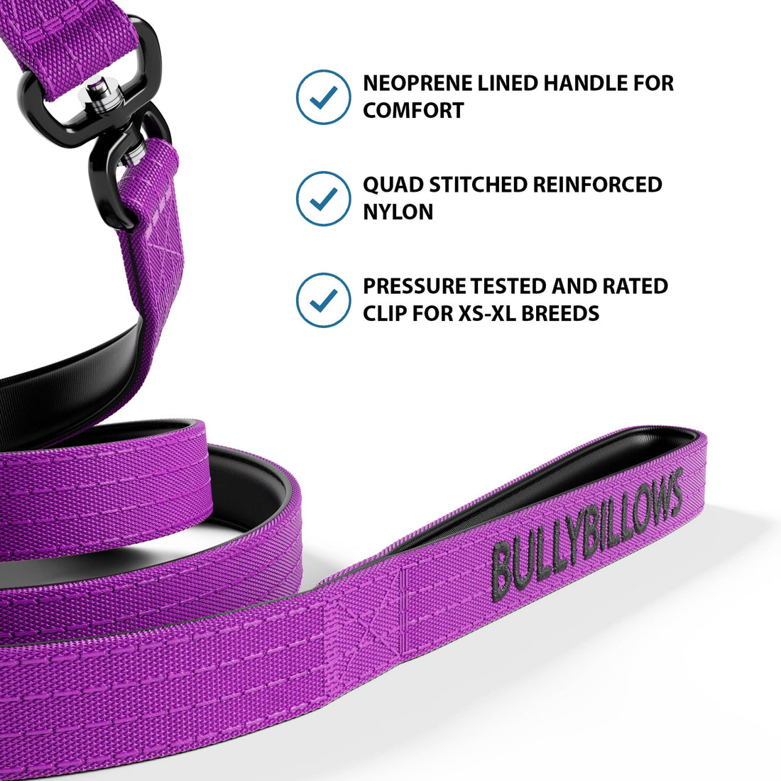 featured image of 1.4m Swivel Combat Lead | Anti-Tangle & Secure Clip - Purple