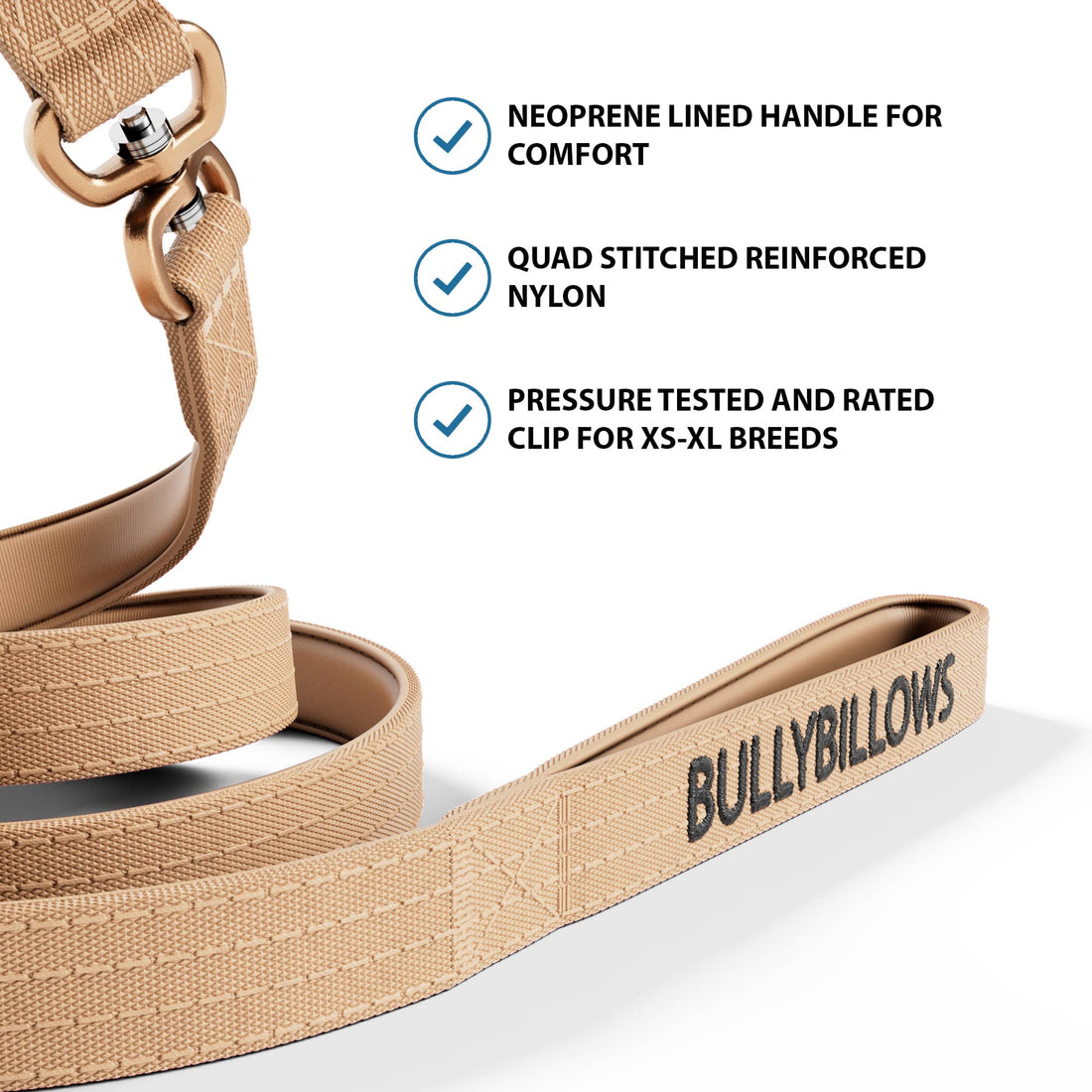featured image of 1.4m Lighter Swivel Combat Lead | Anti-Tangle & Secure Clip - Tan x Tan