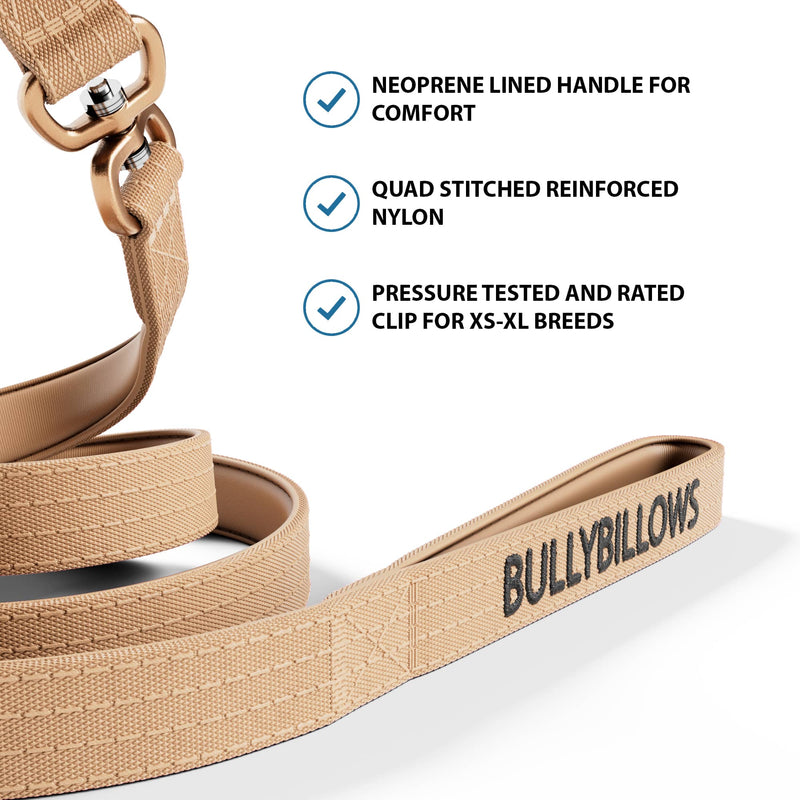 1.4m Lighter Swivel Combat Lead | Anti-Tangle & Secure Clip - Tan x Tan