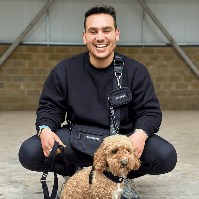 Unisex Human & Dog Walking Bag | With Poop Bag Holder - Black