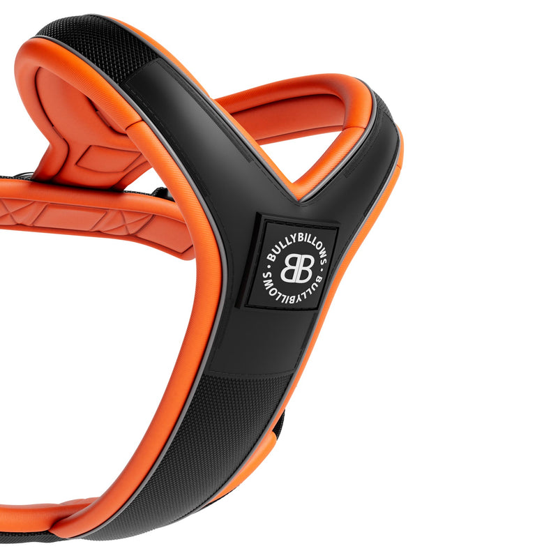 Slip on Harness | Foam Padded - Black x Orange