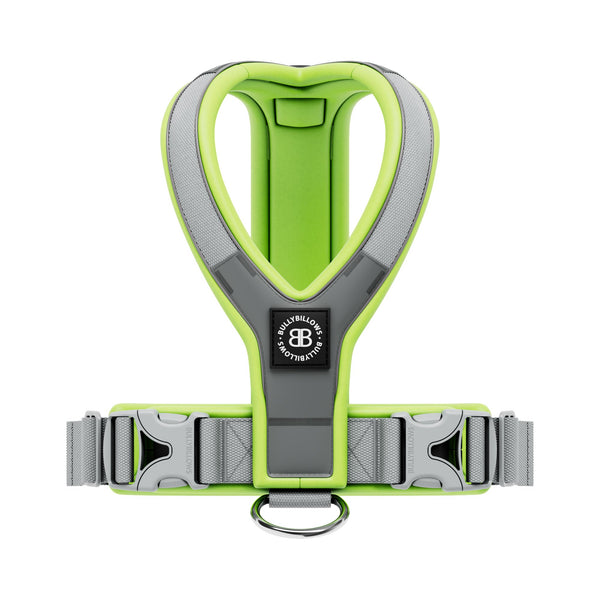 Slip on Harness | Foam Padded - Metal Grey x Neon