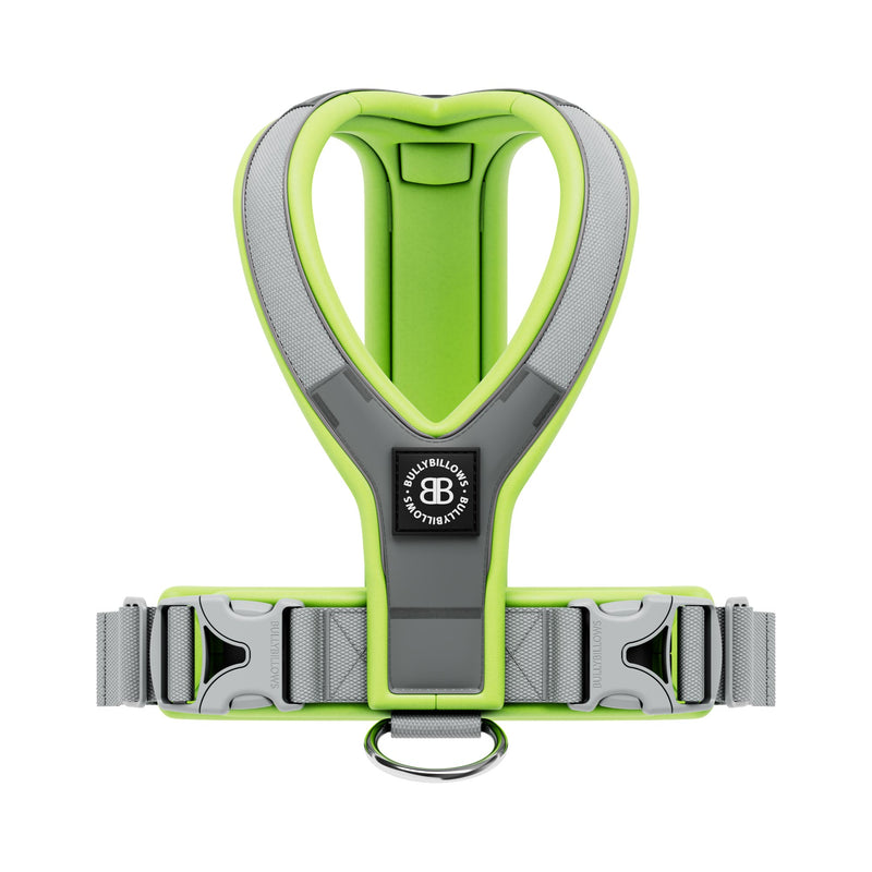 Slip on Harness | Foam Padded - Metal Grey x Neon