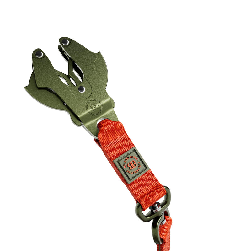 1.4m Lighter Swivel Combat Lead | Anti-Tangle & Secure Clip - Burnt Orange X Khaki