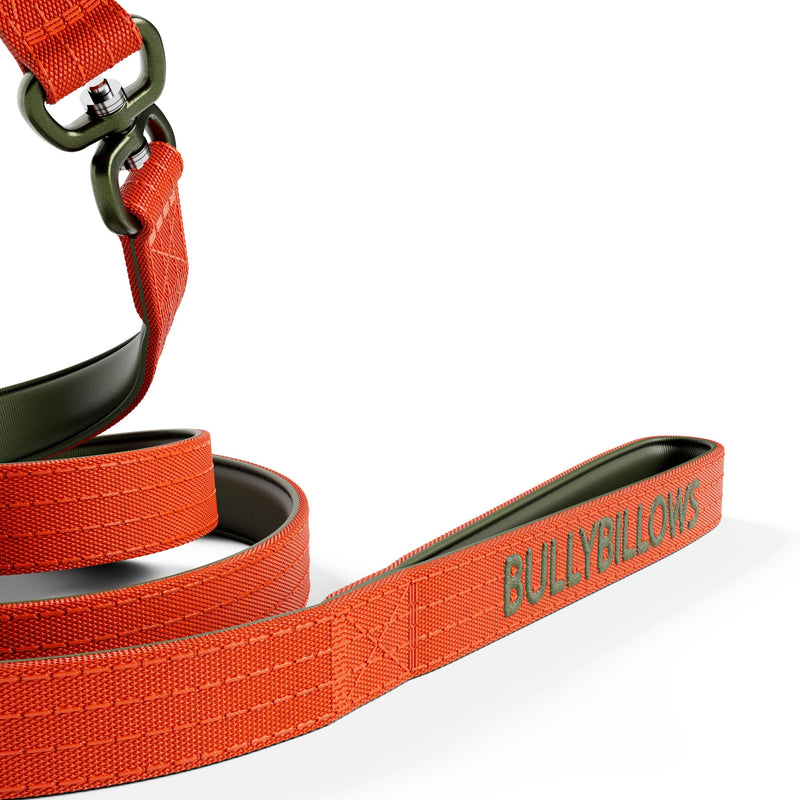 1.4m Lighter Swivel Combat Lead | Anti-Tangle & Secure Clip - Burnt Orange X Khaki