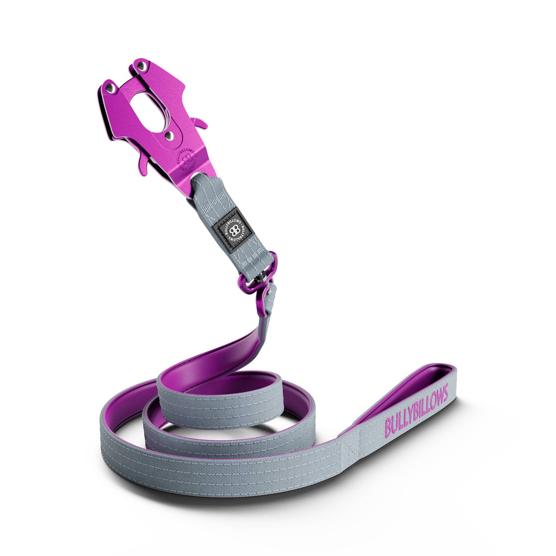 featured image of 1.4m Lighter Swivel Combat Lead | Anti-Tangle & Secure Clip - Purple x Metal Grey