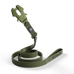 1.4m LIGHTER Swivel Combat Lead | Neoprene Lined, Secure Rated Clip with Soft Handle - Khaki x Khaki