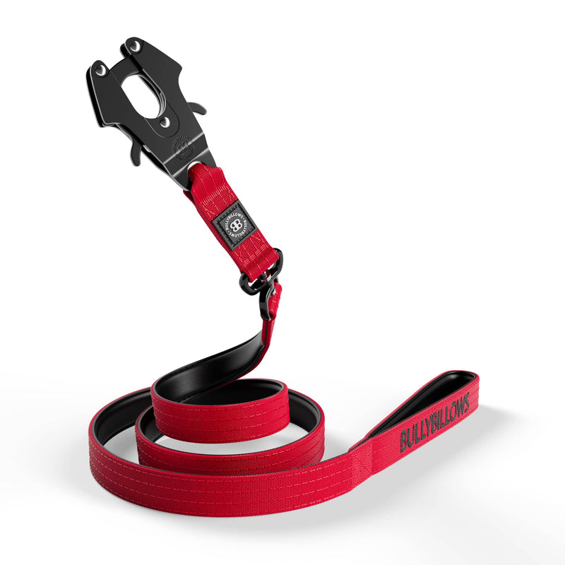 4cm Combat® Collar With Handle & Rated Clip PLATINUM Red v2.0