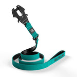 1.4m Swivel Combat Lead | Neoprene Lined, Secure Rated Clip with Soft Handle - Turquoise